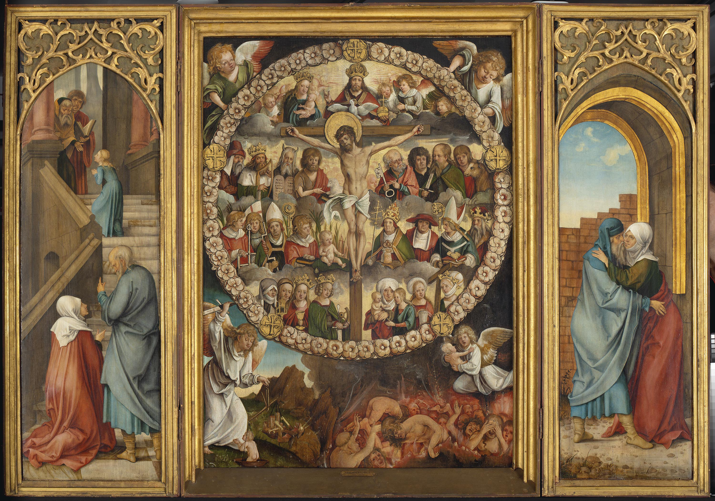 Triptych of the Rosary - Kulmbach, Hans Suess. Museo Nacional